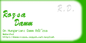 rozsa damm business card